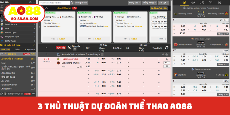 3 thủ thuật dự đoán thể thao AO88