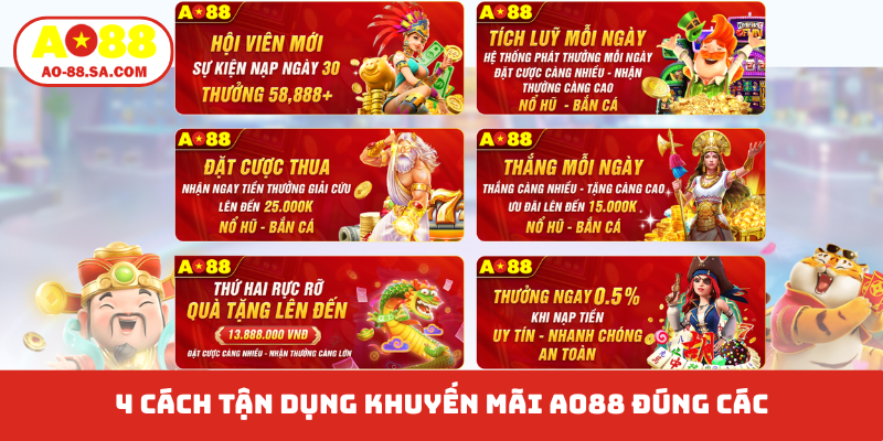4 cách tận dụng khuyến mãi AO88 đúng các