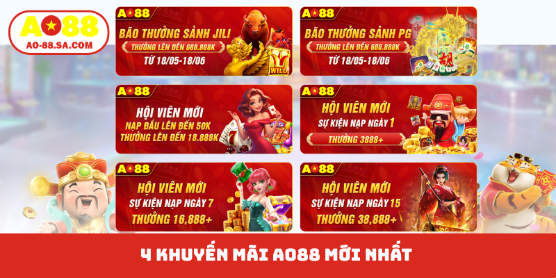 4 khuyến mãi AO88 mới nhất