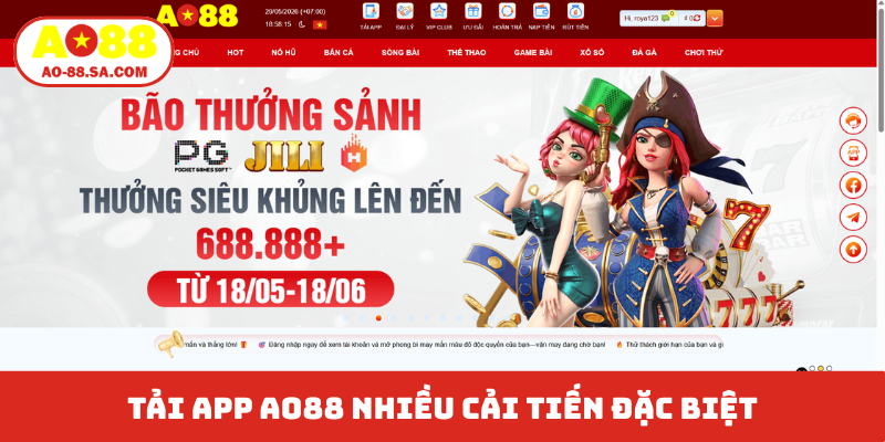 Tải app AO88 nhiều cải tiến đặc biệt