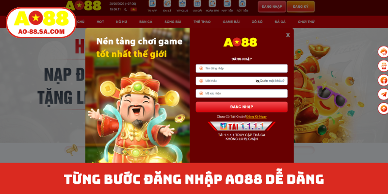 Từng bước đăng nhập AO88 dễ dàng
